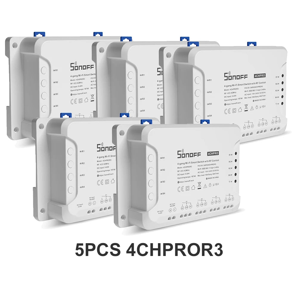 SONOFF 4CHR3 4CHPROR3 4-gang/4 Way Wifi Smart Switch 433mhz RF Control Smart Home Support detail image 14