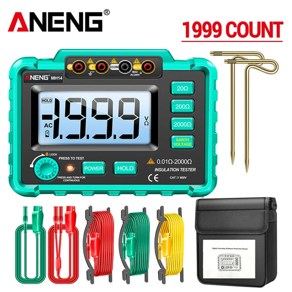 ANENG MH14 Digital Megohmmeter Insulation Resistance Meter AC 200V Voltage Professional detail image 6