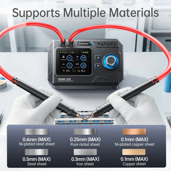 FNIRSI SWM-20 Portable Spot Welder Double Pulse Battery Welding Machine 18650 Battery DIY detail image 2