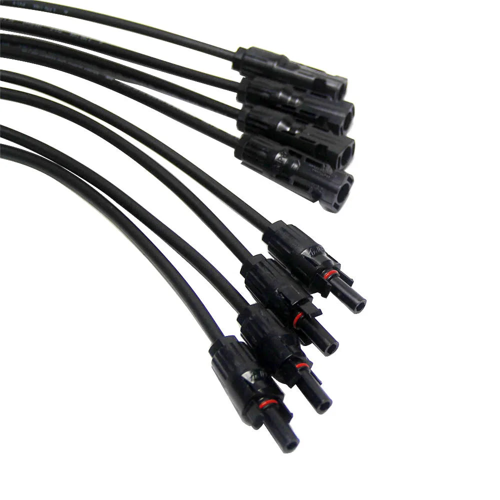 1pair 4Y Solar Style Y Branch Adapter Connectors 1 to 4 Male and Female Panel Cable Photovoltaic Connector Adapter Dropshipping