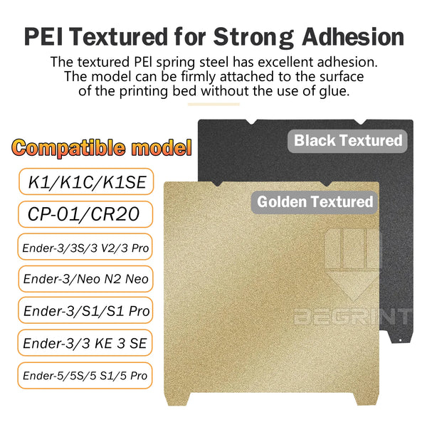 For Creality K1 Build Plate K1C Bed Ender 3 V3 Se Ender 3 S1 Pro Plate Ender 5 S1 H1H PEO PEY PEI Sheet 235x235mm build plate