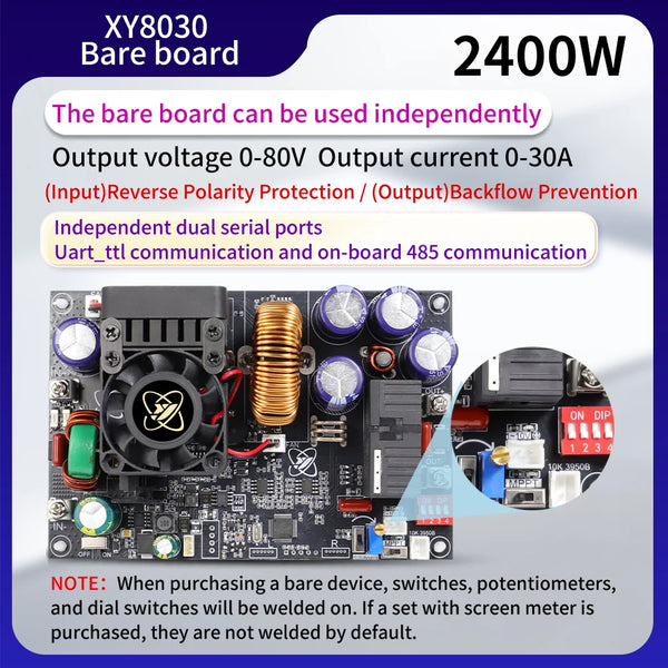 XY8030S 2400W 30A Buck DC Digital Power Supply Adjustable Step-Down Converter MPPT Charging detail image 4