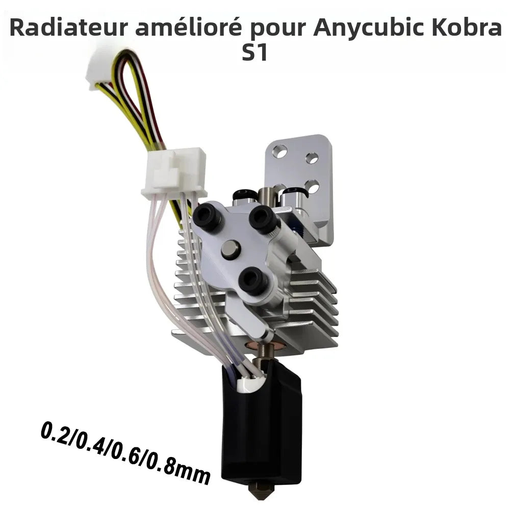Quick Release Hotend Upgrade Kit Compatible with Anycubic Kobra S1 S1C Combo Aluminum Heat Sink Sensor Replacement Parts