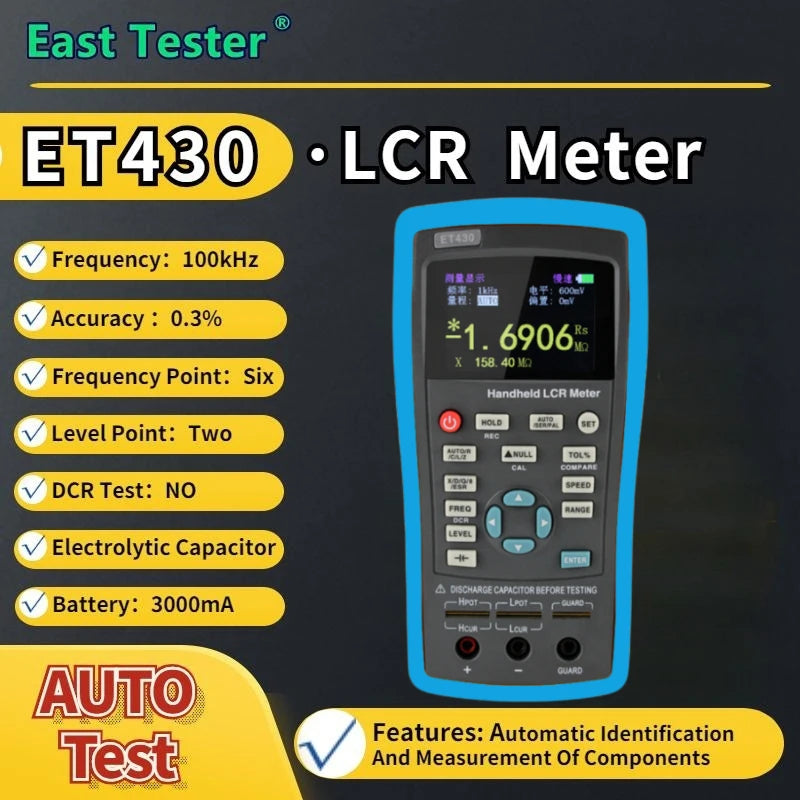 East Tester LCR Digital Bridge Meter ET43 USB Handheld High Precision Capacitance Inductance detail image 7