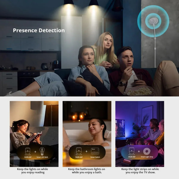 SONOFF Zigbee Human Presence Sensor SNZB-06P Presence Detection Light Sensing Smart Home detail image 4