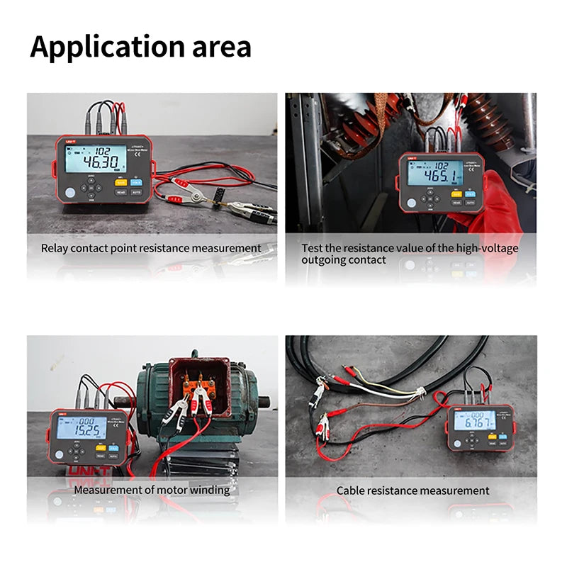 UNI-T Micro Ohm Meter UT620C+ 0.001m 300.0K Digital DC Low Resistance Tester Insulation Test detail image 5