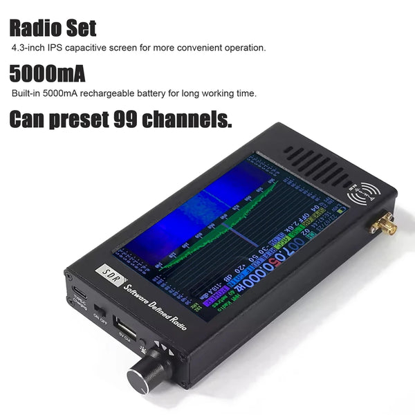 Portable Handheld Radio Set SDR Radio Receiver Professional 100KHz-149MHz Radio detail image 2