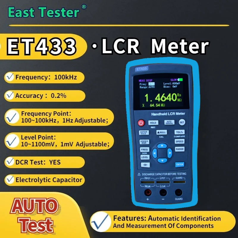 East Tester LCR Digital Bridge Meter ET43 USB Handheld High Precision Capacitance Inductance detail image 10