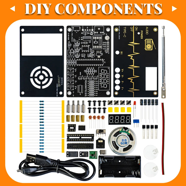 DIY Electronic Kit RDA5807M FM Radio 87-180MHz with Digital Tube Display STC15 detail image 6