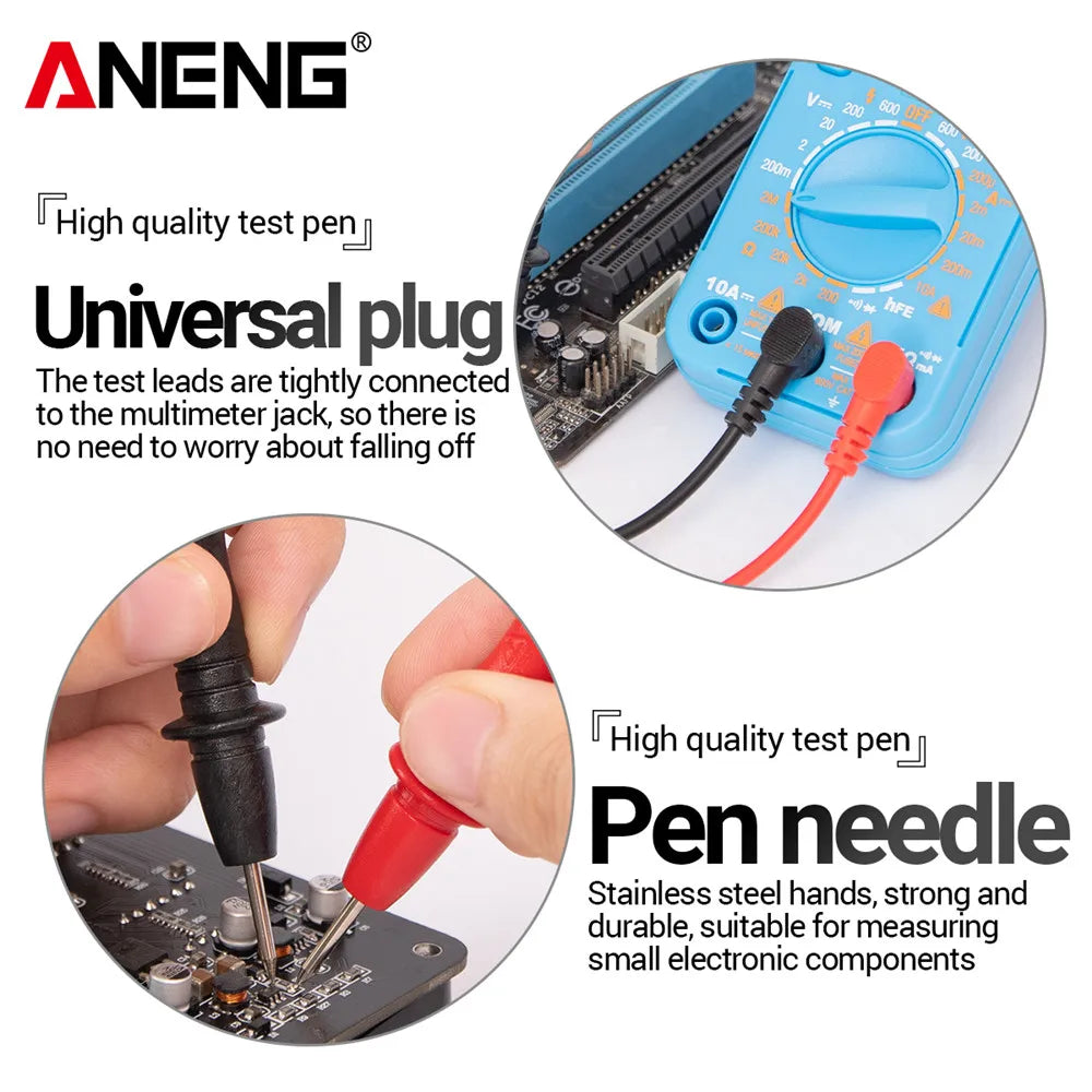 ANENG PT840 Digital Multimeter Probe Universal 1000V 10A Test Lead Needle Pin Wire Pen Cable Kit Current Voltmeter Tester Wire