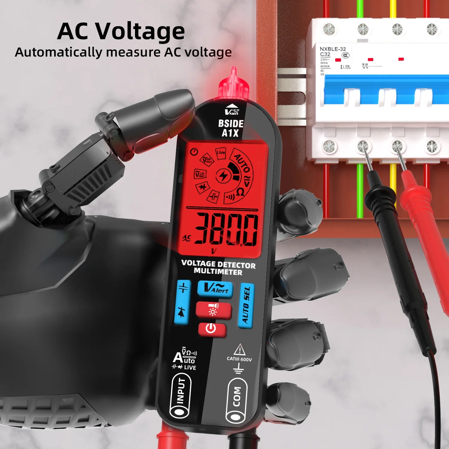 BSIDE A1X Smart Digital Multimeter Electronic Tester AC DC Contactless NCV Automatic Diode detail image 2