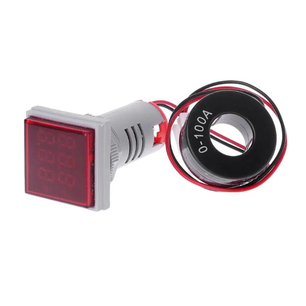 Square Dual Display Voltmeter & Ammeter LED Digital Voltage Gauge AC 60-500V 0-100A Current detail image 9