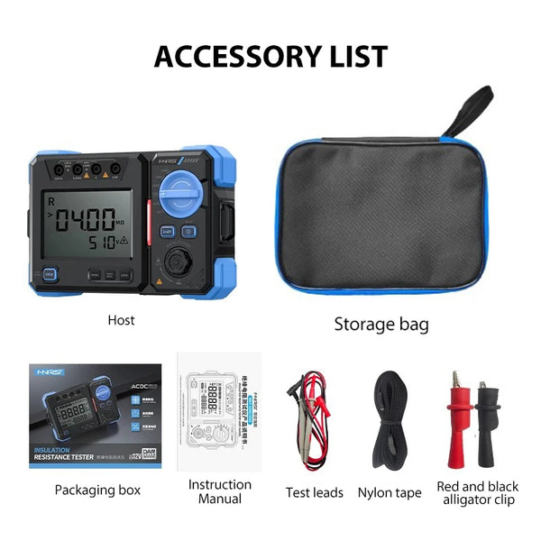 FNIRSI MRT1050 High-Precision Digital Insulation Resistance Tester detail image 6