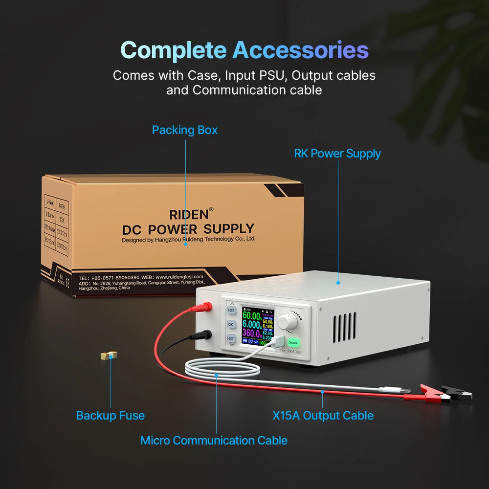RD RK6006-C 60V 6A 4 digit AC to DC Adjustable digital control Stabilized Lab Bench Power detail image 4