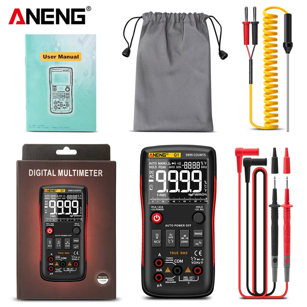 ANENG Q1 Digital Multimeter 9999 Analog Tester True RMS Professional Multimetro DIY detail image 7