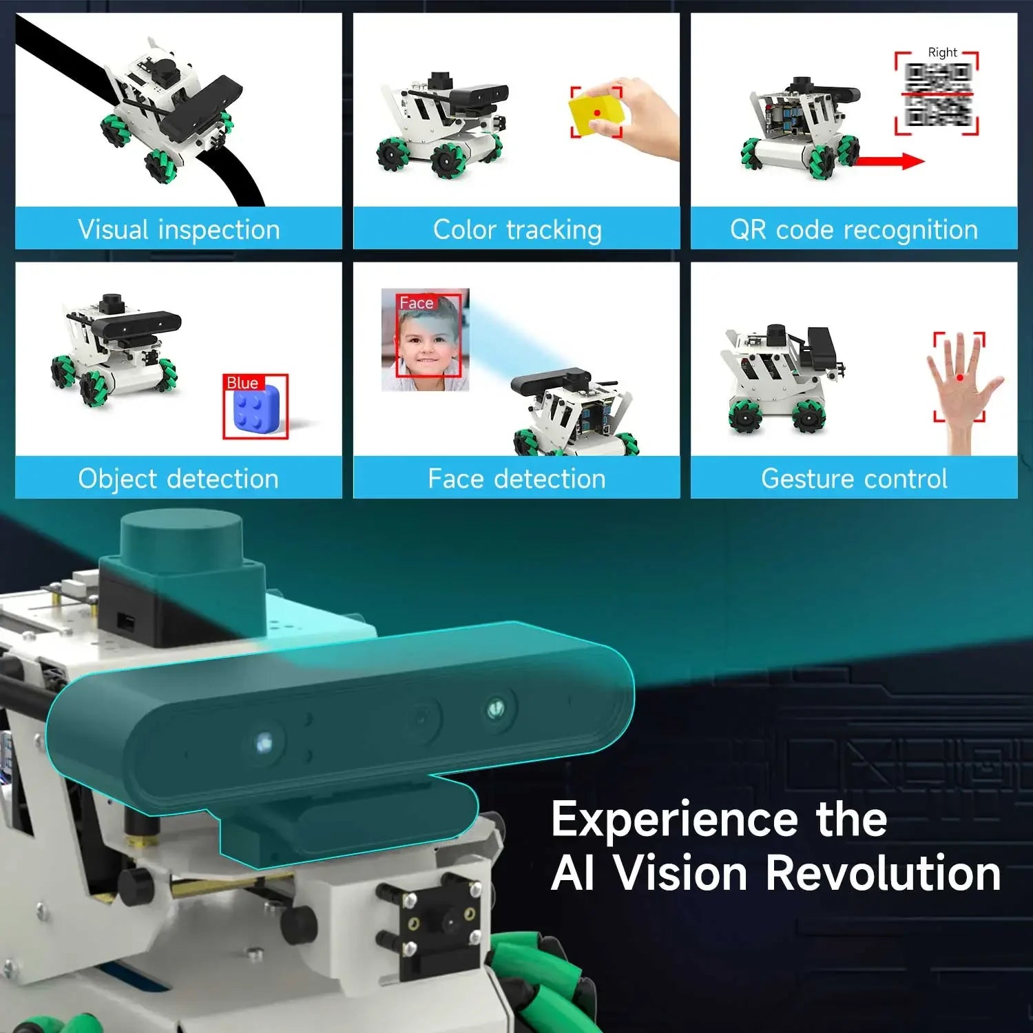Yahboom RDK ROS2 Robot Programmable Smart Car Kit with Mecanum Wheel Depth Camera Lidar detail image 4