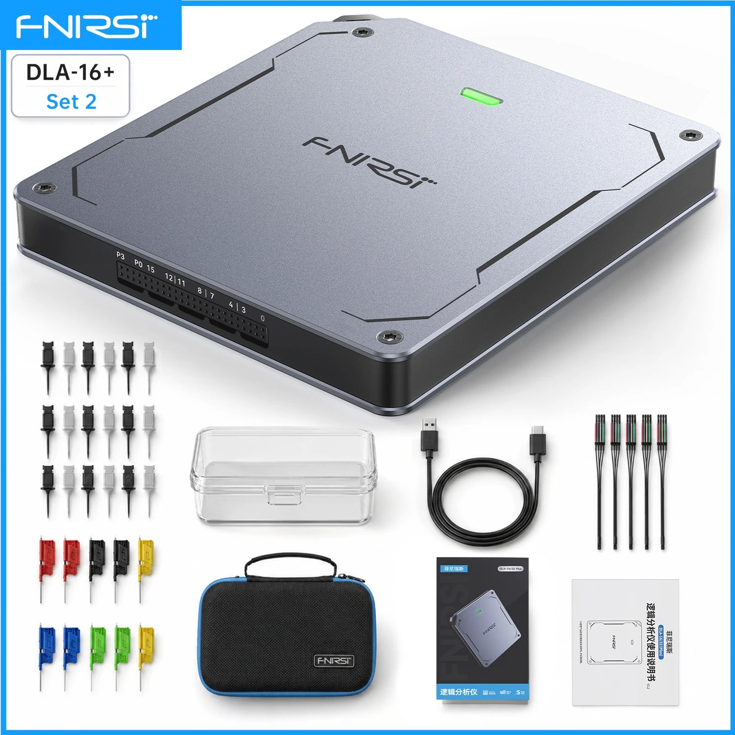 FNIRSI DLA-16 DLA-32 Plus USB 3.0 Logic Analyzer 16/32CH 1GHz Sampling 4Gbit Memory 120+ Protocol Decoder 4CH PWM Output