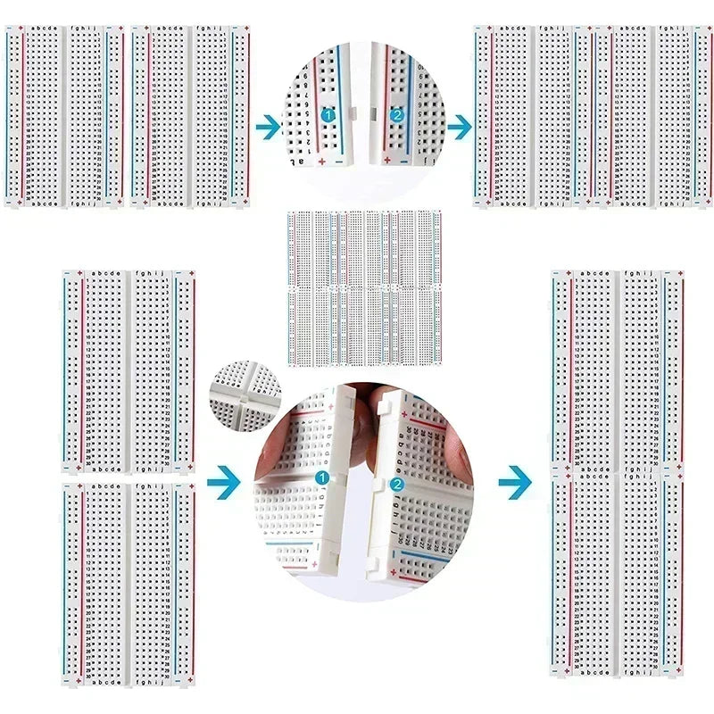 MB102 Breadboard Power Module 3.3V/5V MB-102 830 Points Prototype Bread Board +65pcs Jumper detail image 5