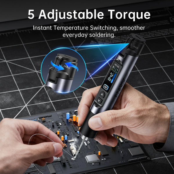 FNIRSI HS-03 Wireless Soldering Iron 10W Rechargeable Portable Soldering Iron 100-450 detail image 4