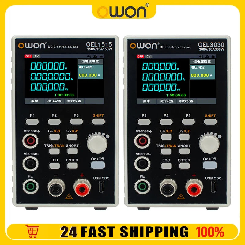 OWON High-Performance Programmable Electronic Load DC OEL1515/OEL3020/3030 150W/300W 150V/300V 15A/20A/30 product image