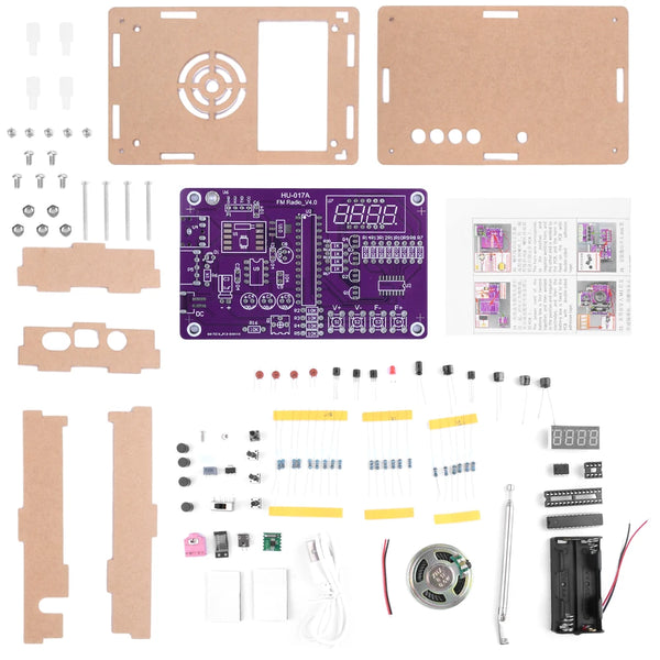 HU-017A/B RDA5807S Radio Kit FM DIY Electronic Parts Learning Set 87-108MHz DIY Electronic detail image 3