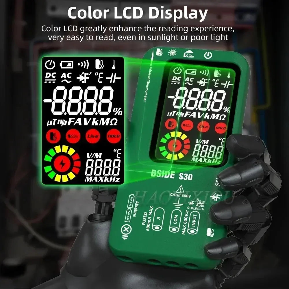 BSIDE S30 Smart Digital Multimeter 15V Diode Infrared Thermometer AC DC Voltage Current detail image 5