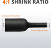 Φ4mm-Φ24mm Heat Shrink Tubing-4:1 Ratio Dual Wall Adhesive Lined Shrinkable Wire Wrap Tube Waterproof Industrial Black