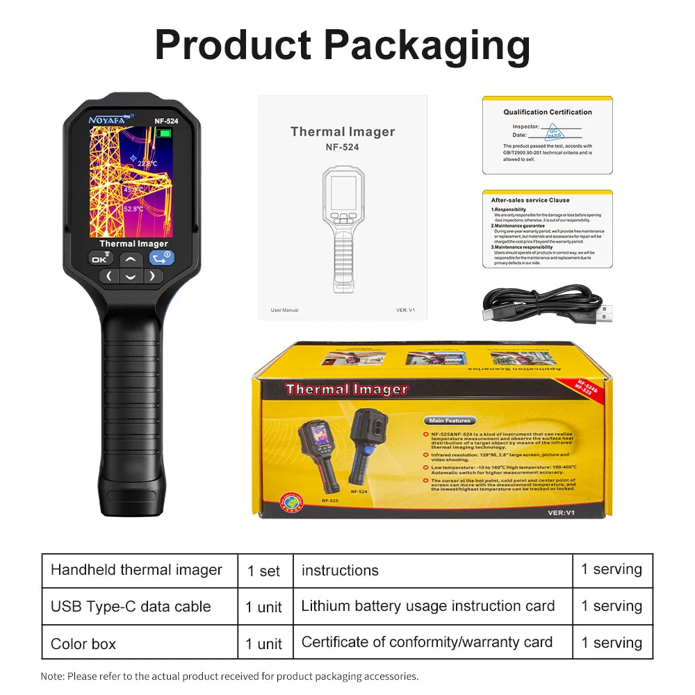 NOYAFA NF-524 Thermal Imaging Camera For Water Pipe Leak and Power Electrical 120*90 detail image 2
