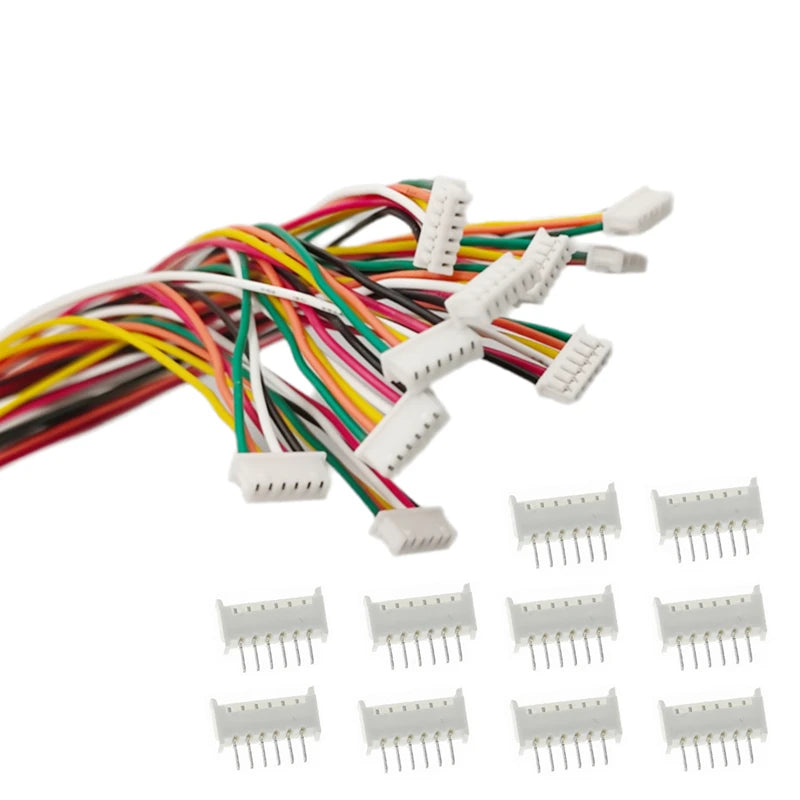 10Sets SH1.0 JST1.25 ZH1.5 PH2.0 XH2.54 Connector Female+Male 2/3/4/5/6/7/8/9/10P Plug With Cable 10/20/30cm