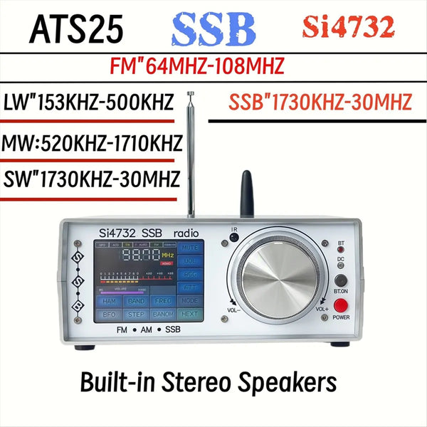 Punctual- ATS-25 SI4732 Full Radio FM LW MW SW SSB Receiver 64-108Mhz Radio Receiver 2.8 detail image 2