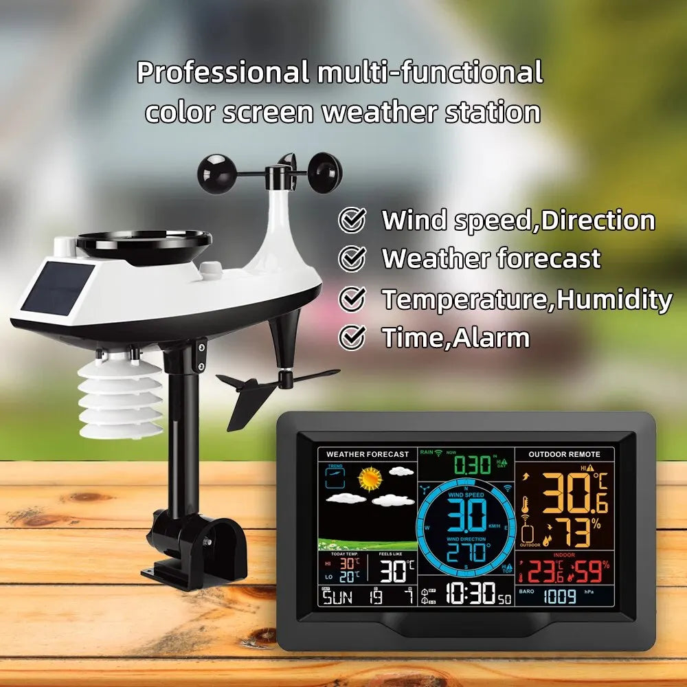 FJ3390A Functional Professional Weather Station Temperature Humidity Wind Speed and Rainfall detail image 4