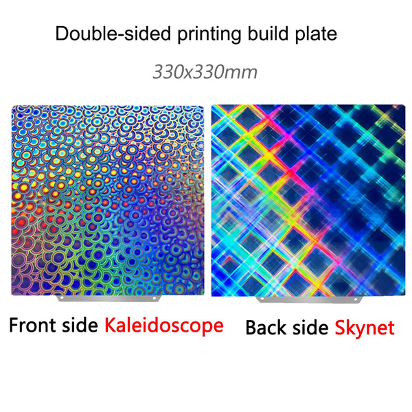 330x330mm For QIDI X-Max 3 Build Plate Elegoo Neptune 4/3 Plus, Anycubic Kobra 2 Plus, Geetch A30, Troxy X5SA Pro PEI PEO Sheet
