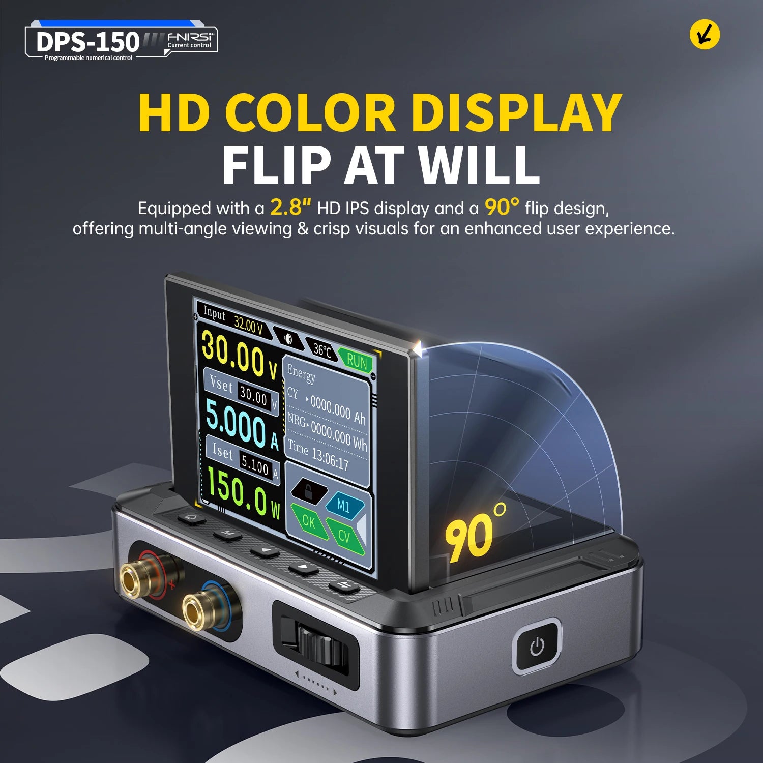 FNIRSI DPS-150 Laboratory DC Power Supply, CNC Adjustable 30V 5A Digital Display Micro Stabilized Switch product image