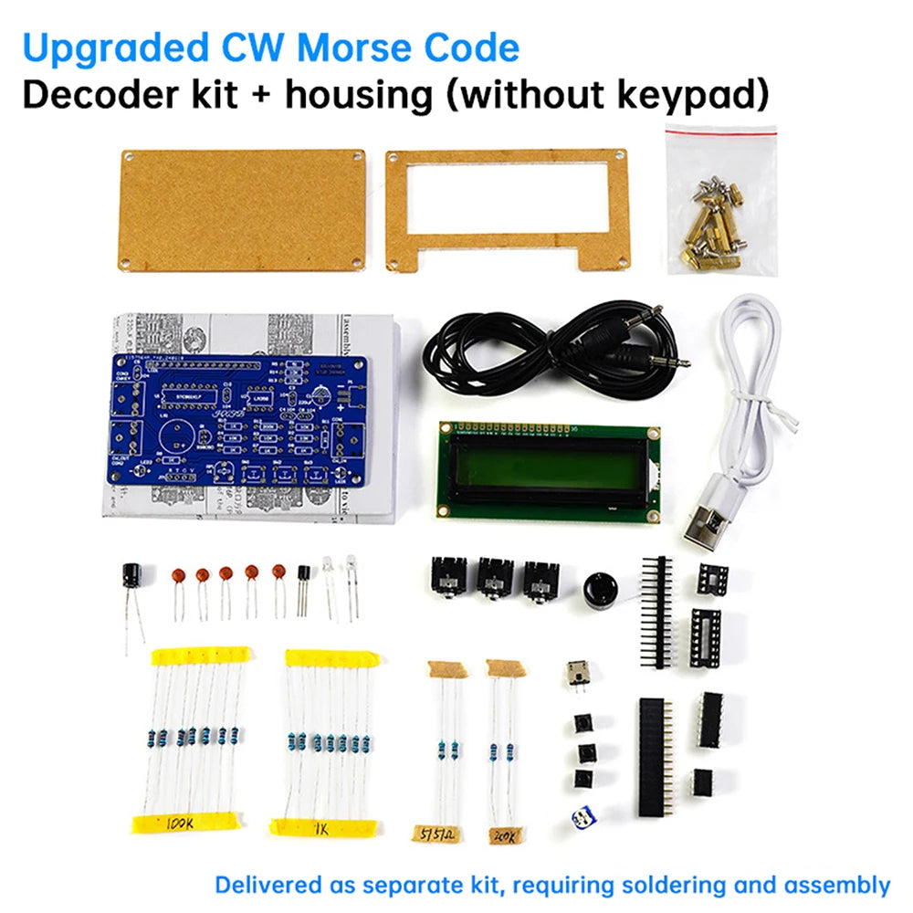 DC 5V CW Morse Code Decoder Loose Kit Audio Cipher Reader Circuit Board Welding Exercise DIY detail image 8