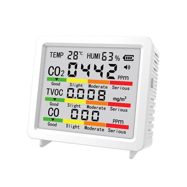 5-in-1 Air Quality Detector Temperature Humidity Meter CO2 HCHO TVOC Air Quality Monitor detail image 7