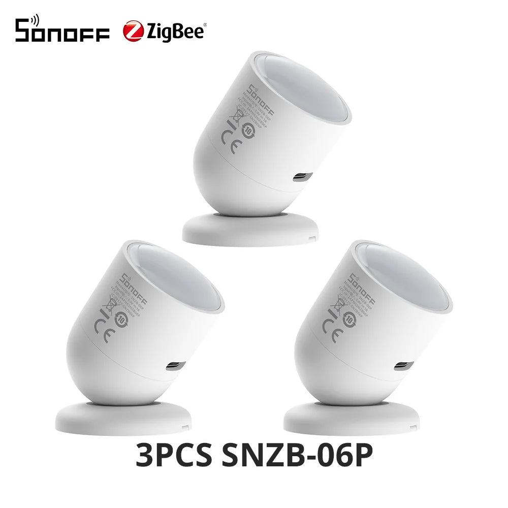 1-10PCS SONOFF SNZB-06P Zigbee Human Presence Sensor 5.8GHz Microwave Radar Smart Scene ZBBridge-P eWeLink Alice Alexa Google