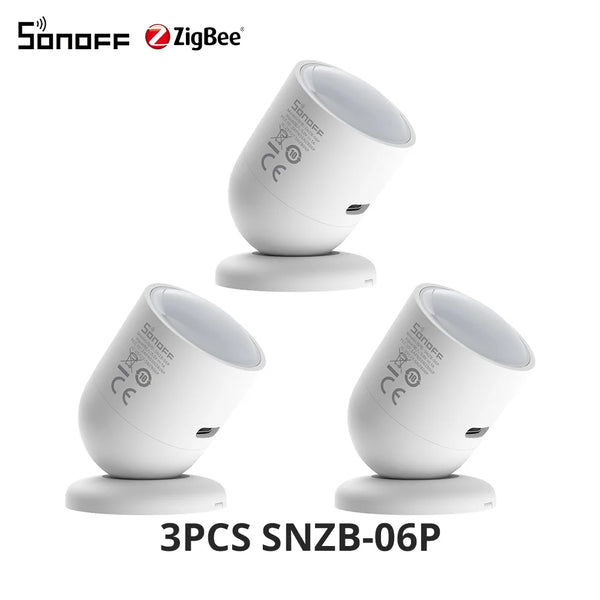 1-10PCS SONOFF SNZB-06P Zigbee Human Presence Sensor 5.8GHz Microwave Radar Smart Scene ZBBridge-P eWeLink Alice Alexa Google