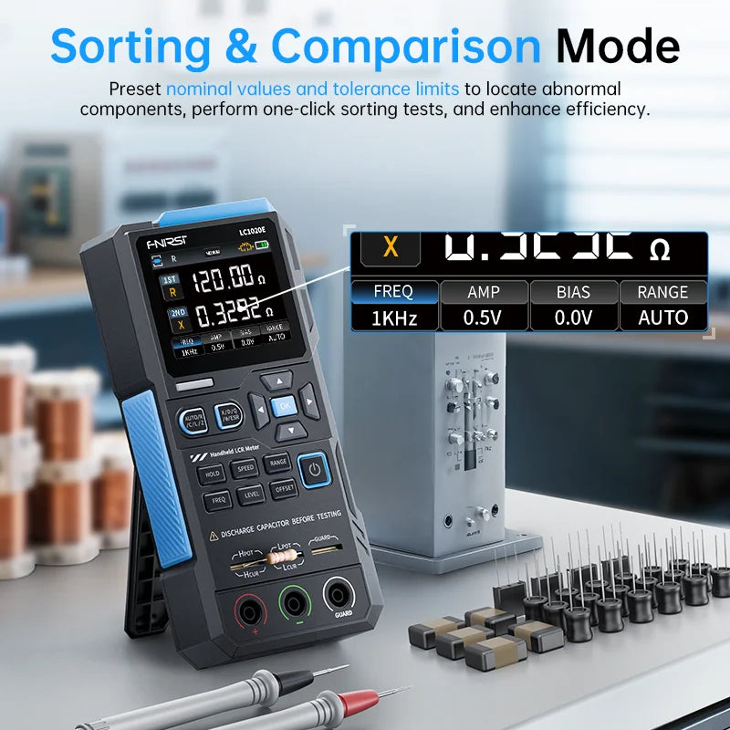 FNIRSI LC1020E Handheld Digital Bridge LCR Meter Auto-Ranging Inductance, Capacitance detail image 4