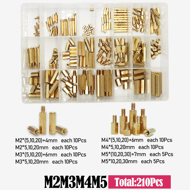 M2 M2.5 M3 M4 M5 Motherboard Standoffs Screws Nuts Kit for DIY Electronic PCB Circuit Hex detail image 13