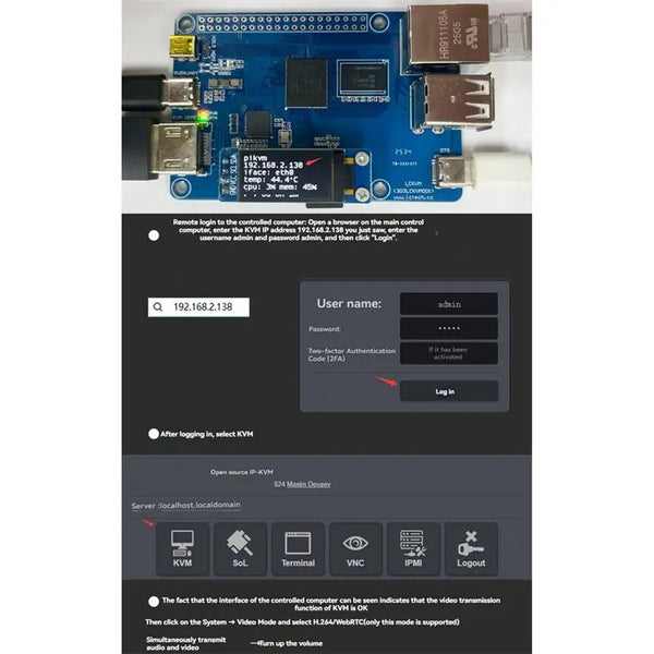 Stable Performance-LCKVM Server H313 Development Board 512MB/1GB DDR3 Memory Computer Remote detail image 2