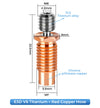 High Quality E3D V6 Throat V5 3D Printer Parts CR10 Bi-metal Heatbreak Copper Plated MK8 Throats For Kobra 2 Series CR10S CR6 SE