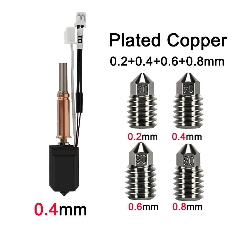 Upgraded Hotend kit For Anycubic Kobra 3 V2/Kobra 3 V2 Combo upgrade Ceramic Hotend Thermistor Hardened Steel Nozzle