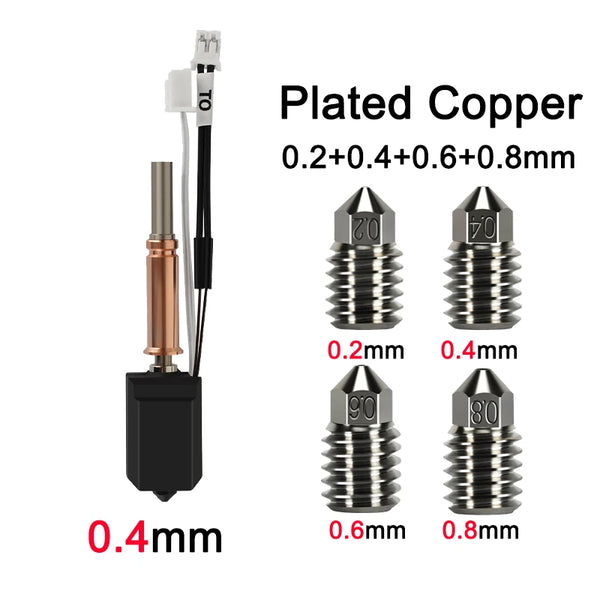 Upgraded Hotend kit For Anycubic Kobra 3 V2/Kobra 3 V2 Combo upgrade Ceramic Hotend Thermistor Hardened Steel Nozzle