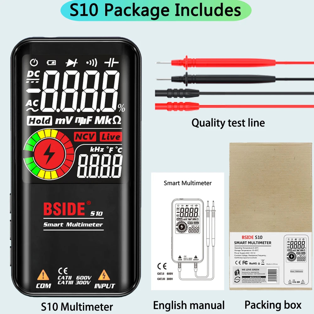 BSIDE S1 S1CL New Voltage Detector Tester Digital Multimeter Smart LCD Portable DC AC detail image 8