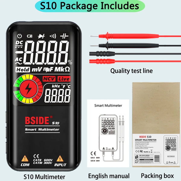 BSIDE S1 S1CL New Voltage Detector Tester Digital Multimeter Smart LCD Portable DC AC detail image 8