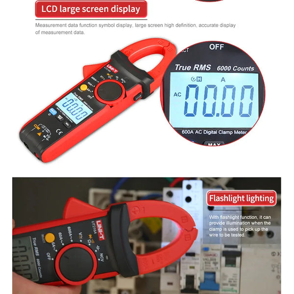 UNI-T UT216C 600A Digital Clamp Meters AC DC Current Auto Range Multimeters NCV V.F.C Diode detail image 4