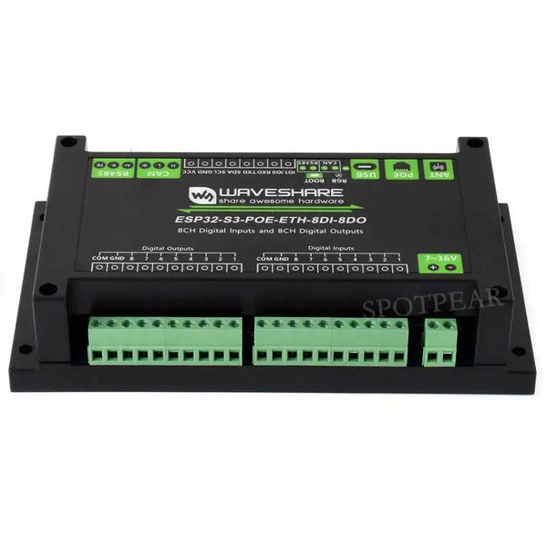ESP32-S3 Industrial Control Board 8-Channel Controller with WiFi Bluetooth CAN IoT RS485 and RJ45 ETH int product image