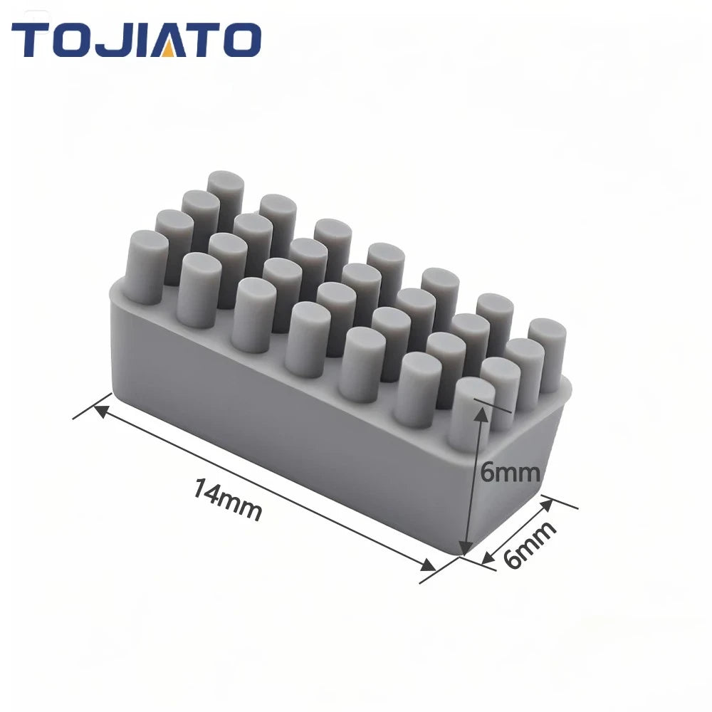 Nozzle Brush for Bambu Lab P1P P1S X1 Nozzle Wiper Silicone Brush Mounted Scrubbers Print Head Cleaner Printer Head Wiping Parts