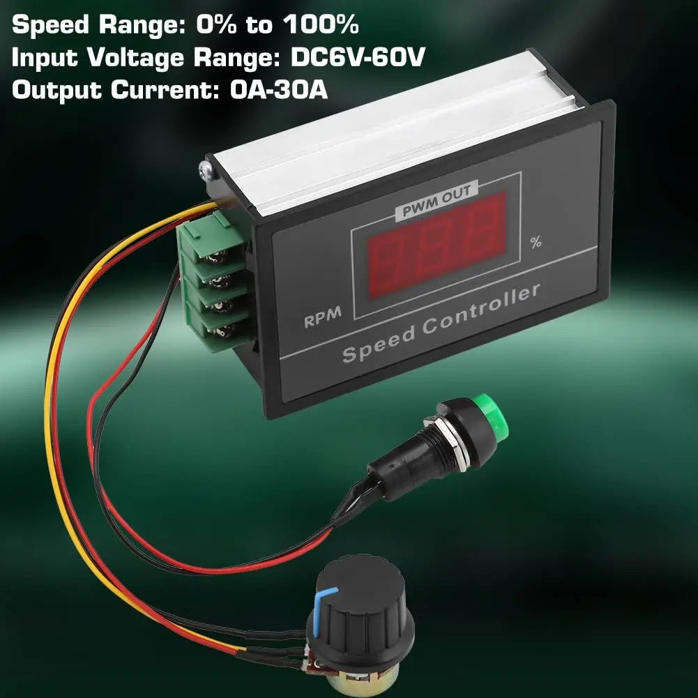 DC 6-60V 12V 24V 36V 48V 30A PWM DC Motor Speed Controller Regulator Motor Speed Controller detail image 6