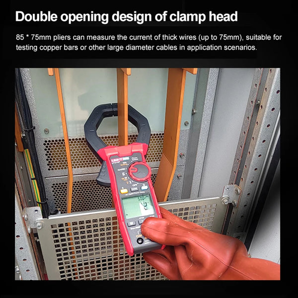 UNI-T AC Digital Power Clamp Meter UT219P 1000V 1000A True RMS Current Clamp Tester 3 phase detail image 5